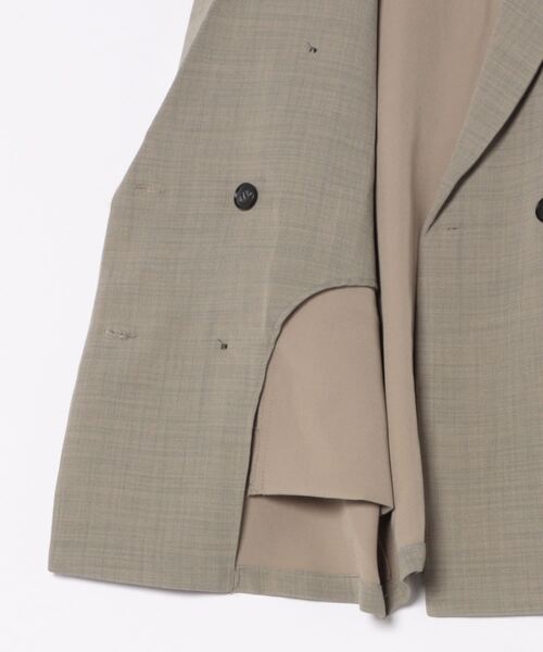 reca（レカ）の「【ZOZOTOWN限定】ダブルブレストテーラードジャケット（テーラードジャケット・レディース・グレー/ベージュ系その他/グリーン・FREE）」の5枚目の写真
