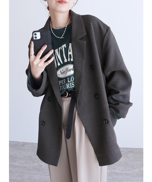 【セール】【ZOZOTOWN限定】ダブルブレストテーラードジャケット（テーラードジャケット）｜reca（レカ）