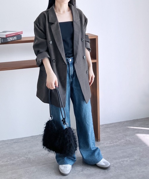 reca（レカ）の「【ZOZOTOWN限定】ダブルブレストテーラードジャケット（テーラードジャケット・レディース・グレー/ベージュ系その他/グリーン・FREE）」の12枚目の写真