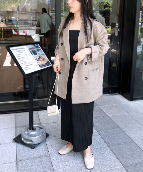 reca（レカ）の「【ZOZOTOWN限定】ダブルブレストテーラードジャケット（テーラードジャケット・レディース・グレー/ベージュ系その他/グリーン・FREE）」の16枚目の写真