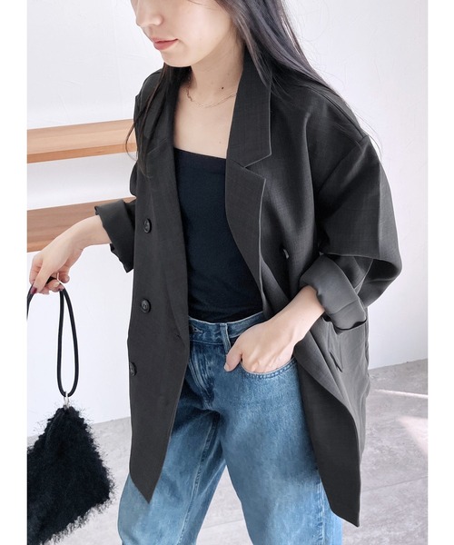 reca（レカ）の「【ZOZOTOWN限定】ダブルブレストテーラードジャケット（テーラードジャケット・レディース・グレー/ベージュ系その他/グリーン・FREE）」の18枚目の写真