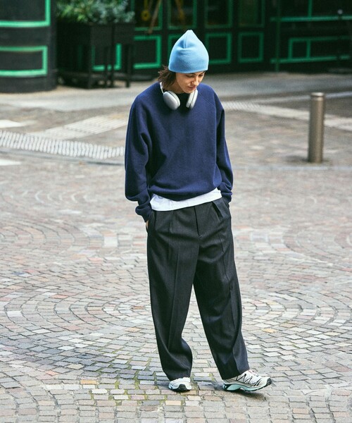 アプレッセ ラグランスリーブスウェット フェードネイビー size② アプレッセ ラグランスリーブスウェット フェードネイビー size②