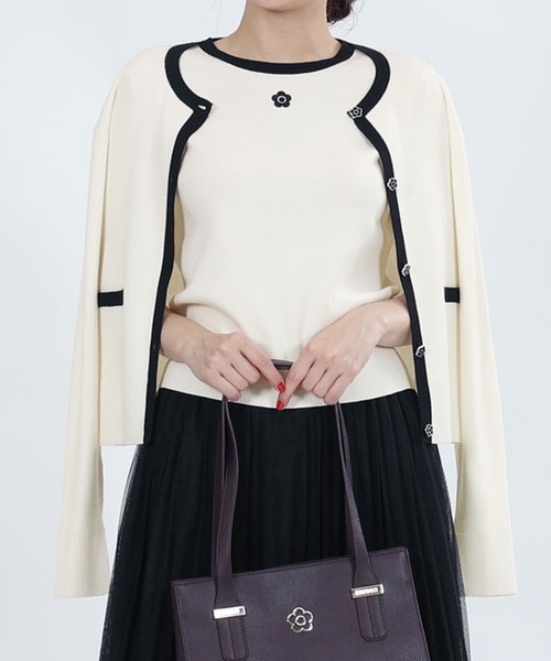 マリークワント MARY QUANT バイカラーエポデイジー アンサンブル M MARY QUANT（マリークワント）の「バイカラーエポデイジー