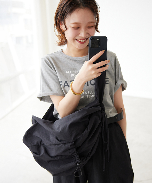 SLOBE citron.（スローブシトロン）の「《WEB限定/追加3》SLOBE citron. Nylon shoulder BAG（ショルダーバッグ・レディース・ブラック・FREE）」の17枚目の写真