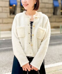 NOLLEY’S | 《手洗い可能》ラメフワフワジャケット 24AW(ニット/セーター)