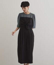 ◆レイヤード風ドッキングワンピース/オケージョン対応【洗濯機洗い可】