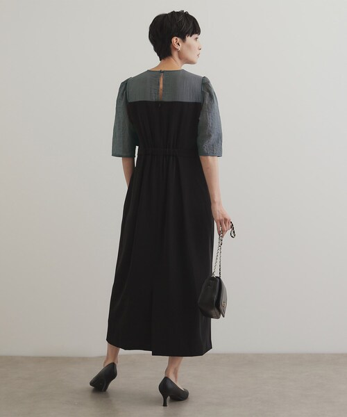 OPAQUE.CLIP（オペークドットクリップ）の「◆レイヤード風ドッキングワンピース/オケージョン対応【洗濯機洗い可】（ワンピース・レディース・ブラック系4/ネイビー系4・38/40/42）」の5枚目の写真