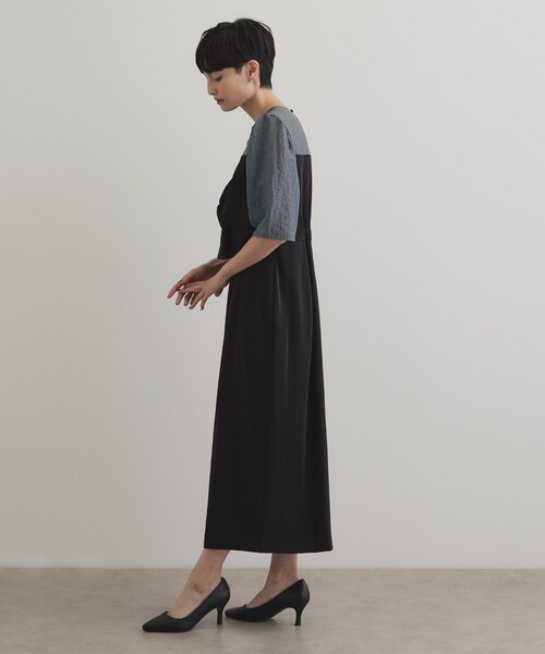 OPAQUE.CLIP（オペークドットクリップ）の「◆レイヤード風ドッキングワンピース/オケージョン対応【洗濯機洗い可】（ワンピース・レディース・ブラック系4/ネイビー系4・38/40/42）」の16枚目の写真