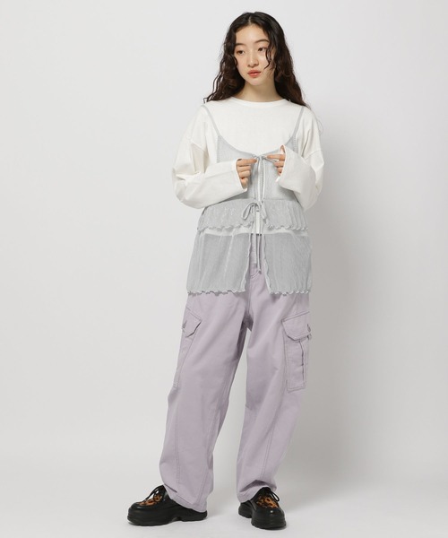 niko and...(ニコアンド)の「バレルカーゴパンツ(カーゴパンツ・レディース・ラベンダー/アイボリー/カーキ・MEDIUM/LARGE)」の9枚目の写真