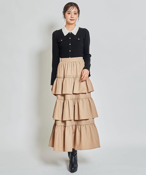 31 Sons de mode（トランテアン　ソン　ドゥ　モード）の「ワークポケットリブニット（ニット/セーター・レディース・グリーン/クリーム/ブラック・フリー）」の14枚目の写真