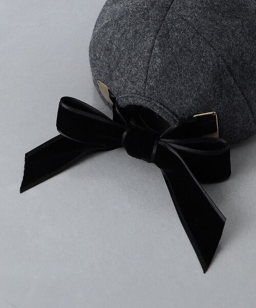 アシーナニューヨーク　ウールリボンキャップ　秋冬 ATHENA NEW YORK＜アシーナ ニューヨーク＞リボン付きキャップ 
