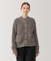 無印良品（ムジルシリョウヒン）の「婦人　ヤク混モックネックカーディガン（カーディガン/ボレロ・レディース）」