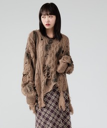 Dirt Processing Damage Knit / 汚れ加工ダメージニット