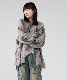 Dirt Processing Damage Knit / 汚れ加工ダメージニット