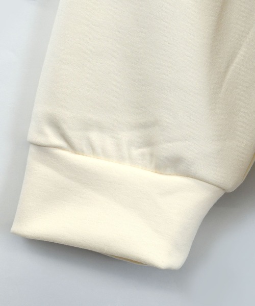 おしゃれスタ（オシャレスタ）の「cardboard knit switching crew neck cutsew/ダンボールニット 切り替え クルーネック カットソー オーバーサイズ メンズ レディース（スウェット・メンズ・ブラック/サックスブルー/チャコールグレー/ホワイト・M/L/XL）」の14枚目の写真