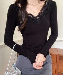 frunco | 【ZOZO限定】レース付き起毛カットロンT(Tシャツ/カットソー)