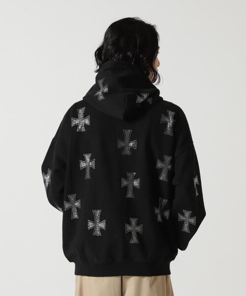 アンノウンロンドン パーカー XL 楽天市場】UNKNOWN LONDON / Cross Rhinestone Zip Up Hoodie