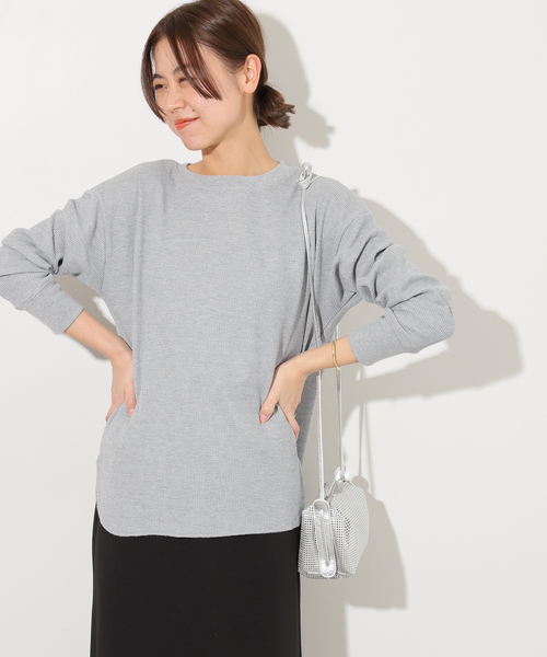 JOURNAL STANDARD relume(ジャーナルスタンダード レリューム)の「《追加9》TCワッフルロングスリーブTシャツ(Tシャツ/カットソー・レディース・ライトグレー/タン/チャコールグレー/ストーン・FREE)」の21枚目の写真