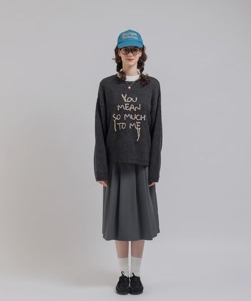 MUHET（ミュエータ）の「ロゴニット（ニット/セーター・レディース・ブラウン/ネイビー/チャコールグレー・MEDIUM/X-LARGE）」の14枚目の写真