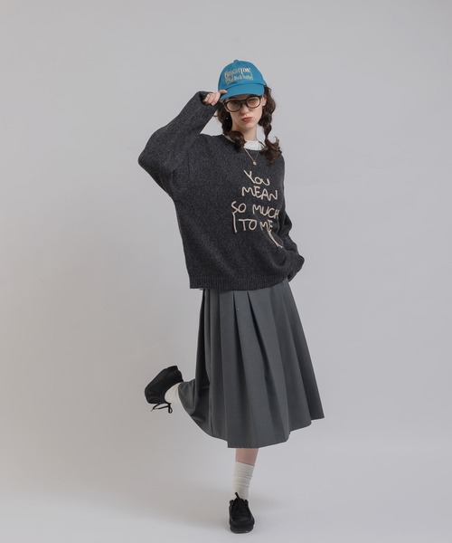 MUHET（ミュエータ）の「ロゴニット（ニット/セーター・レディース・ブラウン/ネイビー/チャコールグレー・MEDIUM/X-LARGE）」の15枚目の写真