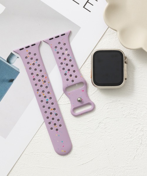 emonique(エモニーク)の「スマートウォッチバンド Apple Watch バンド シリコン製【38/40/41/42/44/45/49mm対応】(デジタル腕時計・レディース・ブラック/ライトピンク/ライトブルー/ホワイト/ピンク/ラベンダー/ミント・38/42)」の5枚目の写真