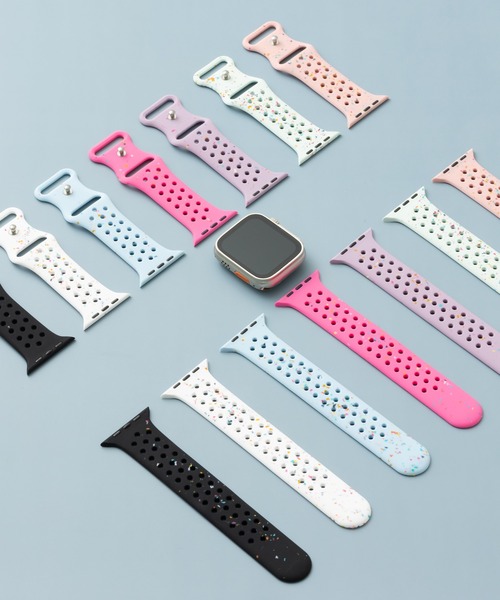 emonique(エモニーク)の「スマートウォッチバンド Apple Watch バンド シリコン製【38/40/41/42/44/45/49mm対応】(デジタル腕時計・レディース・ブラック/ライトピンク/ライトブルー/ホワイト/ピンク/ラベンダー/ミント・38/42)」の8枚目の写真