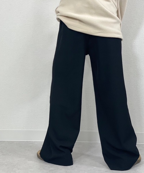 gossara(ゴサラ)の「スーツ地タックパンツ(スラックス・レディース・ブラック/カーキ/グレー・MEDIUM)」の5枚目の写真