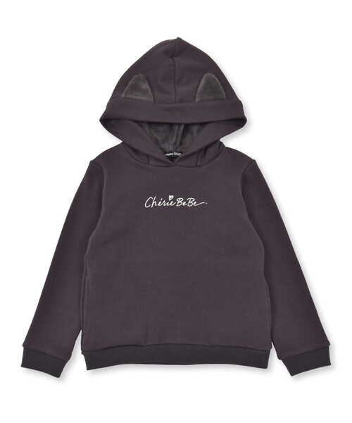 【セール】【お揃い】裏起毛スウェットねこ耳フーディー(90~150cm)（スウェット）｜BeBe（ベベ）