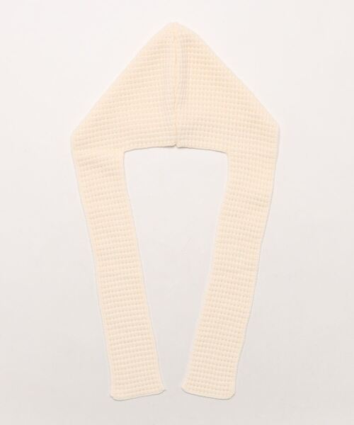 TONE SELECT GOODS（トーンセレクトグッズ）の「pur chouchou/ニット フードウォーマー マフラー P4406（マフラー・レディース・ブラウン/アイボリー・FREE）」の4枚目の写真