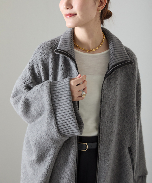 24AW✨VERMEIL par iena パイルラッセルシャギーZIPコート ヴェルメイユ パー イエナ VERMEIL par iena パイルラッセル