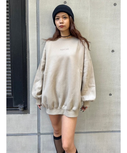 EGOIST(エゴイスト)の「ロゴ刺繍プルオーバー(スウェット・レディース・パープル/ベージュ/ブラック・FREE)」の2枚目の写真