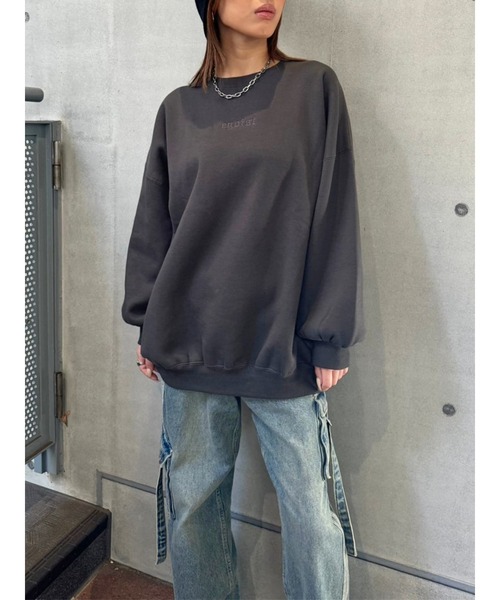 EGOIST(エゴイスト)の「ロゴ刺繍プルオーバー(スウェット・レディース・パープル/ベージュ/ブラック・FREE)」の6枚目の写真