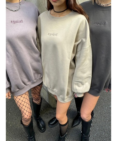 EGOIST(エゴイスト)の「ロゴ刺繍プルオーバー(スウェット・レディース・パープル/ベージュ/ブラック・FREE)」の9枚目の写真