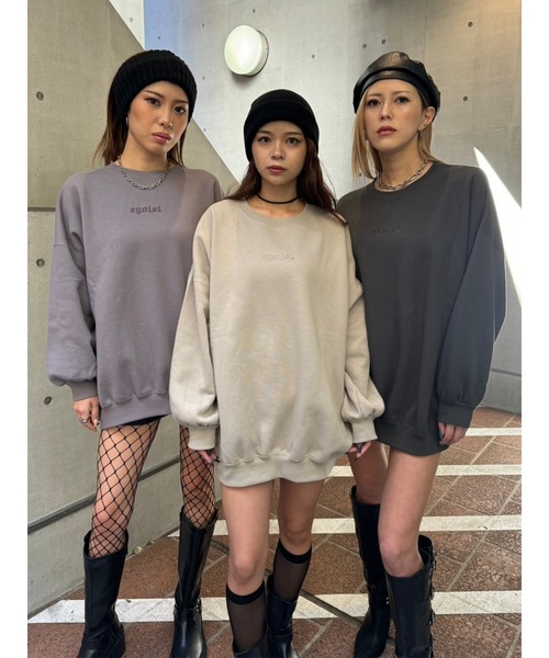 EGOIST(エゴイスト)の「ロゴ刺繍プルオーバー(スウェット・レディース・パープル/ベージュ/ブラック・FREE)」の10枚目の写真
