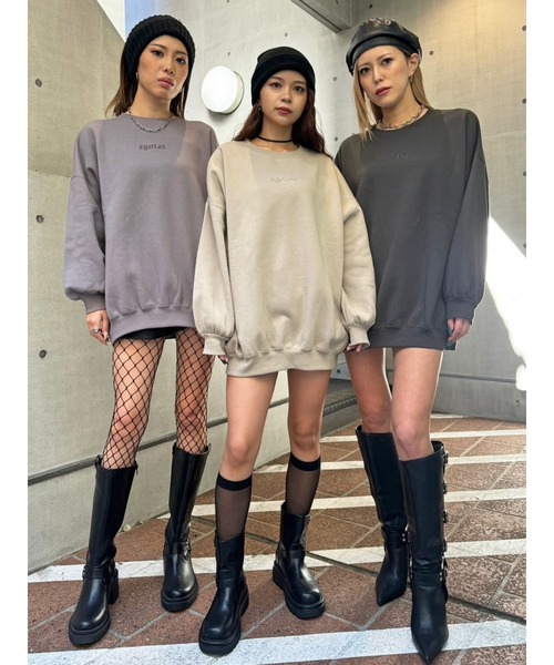 EGOIST(エゴイスト)の「ロゴ刺繍プルオーバー(スウェット・レディース・パープル/ベージュ/ブラック・FREE)」の11枚目の写真