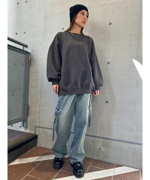 EGOIST(エゴイスト)の「ロゴ刺繍プルオーバー(スウェット・レディース・パープル/ベージュ/ブラック・FREE)」の18枚目の写真