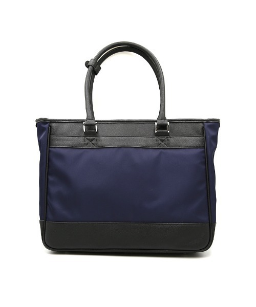 KATHARINE E HAMNETT(キャサリン・イー・ハムネット)の「【KATHARINE E HAMNETT-キャサリン・イー・ハムネット-】トートバック ナイロン×サフィアーノ調 多収納 無地 通年(トートバッグ・メンズ・ネイビー/ブラック・FREE)」の14枚目の写真