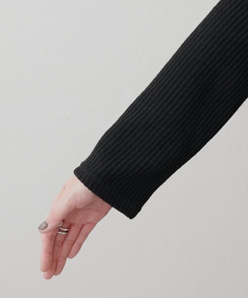 natural couture(ナチュラルクチュール)の「【WEB限定】ビスチェ風ドッキングリブカットTOPS(ニット/セーター・レディース・ボルドー/ブラック・FREE)」の11枚目の写真