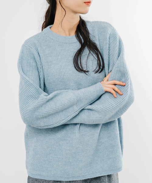 ANNA LUNA(アンナルナ)の「【ANNA LUNA】 コートの中でも映えるラメニットプルオーバー(ニット/セーター・レディース・オフホワイト/グレー/ブルー・MEDIUM)」の4枚目の写真