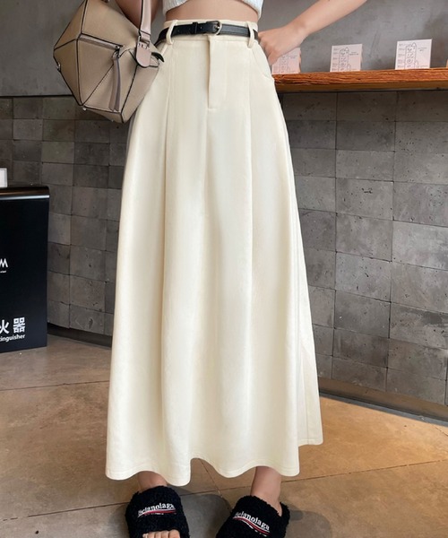 2ly2(トゥーリートゥー)の「ふんわりシルエットと厚手素材で秋冬にピッタリ!Aラインアンブレラスカート(スカート・レディース・ピンク/ブラウン/アイボリー/ブラック・FREE)」の6枚目の写真