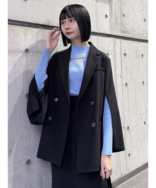 MURUA(ムルーア)の「カットツイストタイトニット(ニット/セーター・レディース・アイボリー/ブラック/ブルー/ピンク・FREE)」の22枚目の写真
