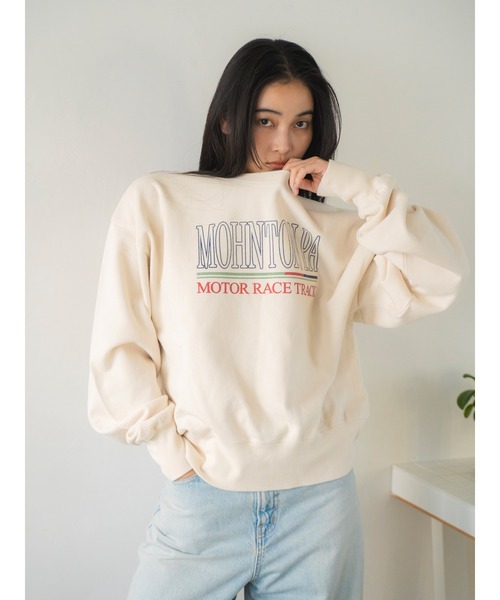 Ungrid（アングリッド）の「ロゴプリントルーズスウェット（スウェット・レディース・ピンク/ブラウン/オフホワイト・FREE）」の4枚目の写真