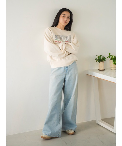 Ungrid（アングリッド）の「ロゴプリントルーズスウェット（スウェット・レディース・ピンク/ブラウン/オフホワイト・FREE）」の7枚目の写真