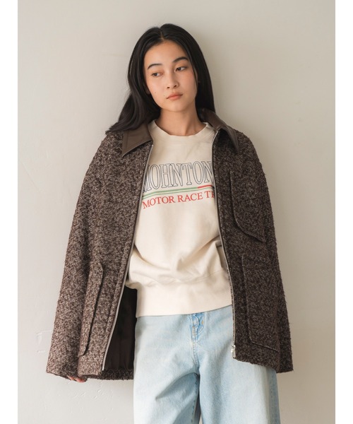 Ungrid（アングリッド）の「ロゴプリントルーズスウェット（スウェット・レディース・ピンク/ブラウン/オフホワイト・FREE）」の10枚目の写真