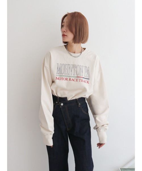 Ungrid（アングリッド）の「ロゴプリントルーズスウェット（スウェット・レディース・ピンク/ブラウン/オフホワイト・FREE）」の12枚目の写真