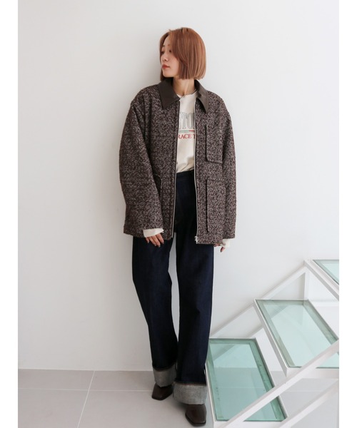 Ungrid（アングリッド）の「ロゴプリントルーズスウェット（スウェット・レディース・ピンク/ブラウン/オフホワイト・FREE）」の19枚目の写真