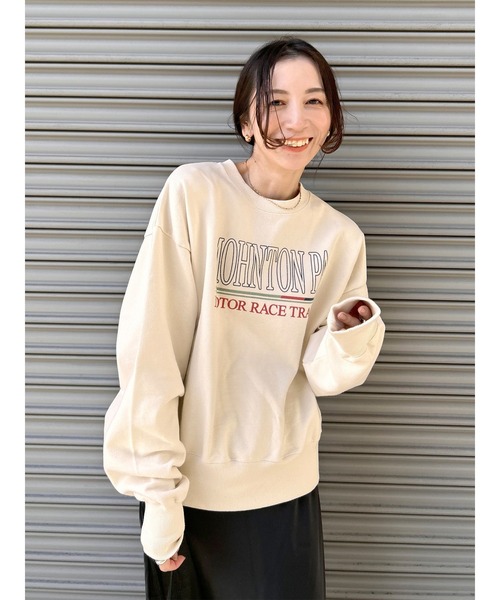 Ungrid（アングリッド）の「ロゴプリントルーズスウェット（スウェット・レディース・ピンク/ブラウン/オフホワイト・FREE）」の21枚目の写真