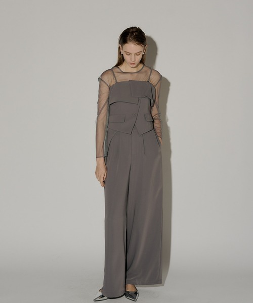 LE'RURE（リルアー）の「Multiway set up pants（パンツドレス・レディース・ベージュ/ネイビー/グレー/ブラック・MEDIUM/M-Regular）」の13枚目の写真