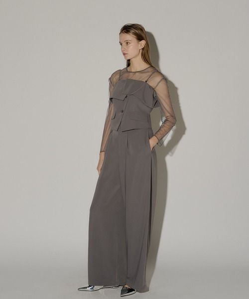 LE'RURE（リルアー）の「Multiway set up pants（パンツドレス・レディース・ベージュ/ネイビー/グレー/ブラック・MEDIUM/M-Regular）」の14枚目の写真