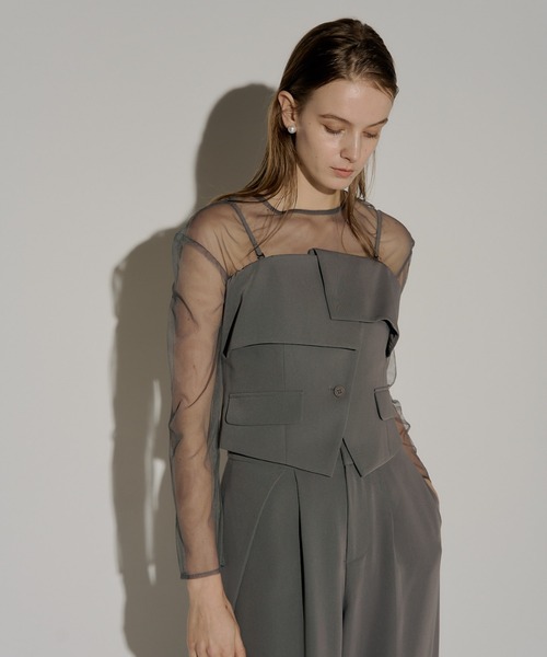 LE'RURE（リルアー）の「Multiway set up pants（パンツドレス・レディース・ベージュ/ネイビー/グレー/ブラック・MEDIUM/M-Regular）」の17枚目の写真